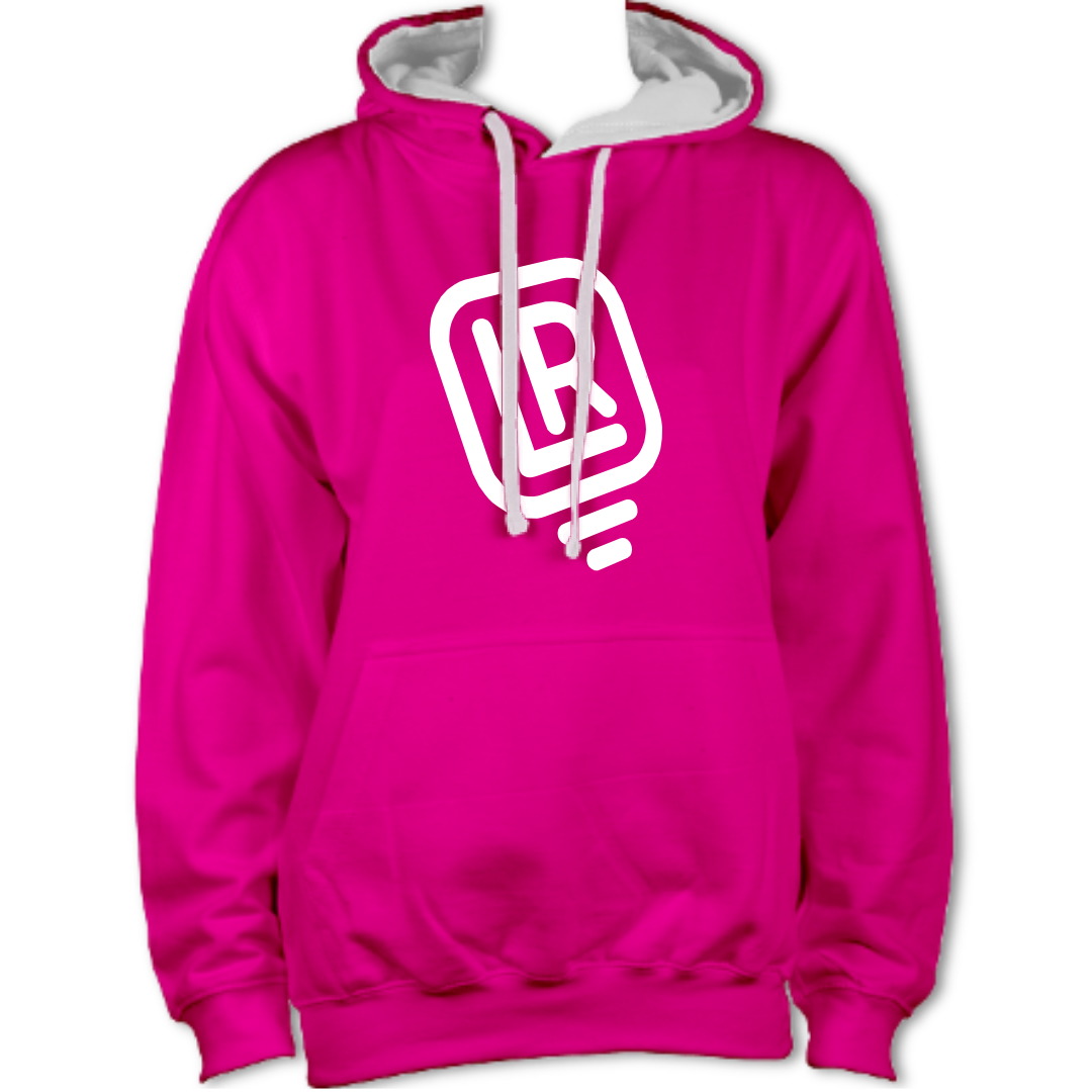 Classic Logo Premium Hoodie (Hot Pink/Heather Grey)